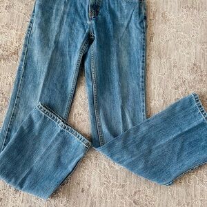 Gap Jeans Women’s Sz 4 Blue Denim Pants Mid Rise Boot Flare Cotton Western Boho